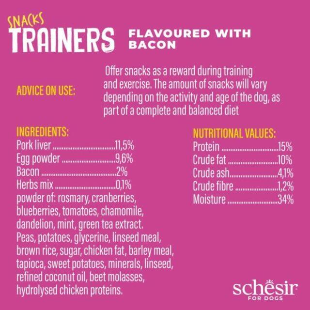 Schesir Dog Snack Training Bacon 283g - Image 2