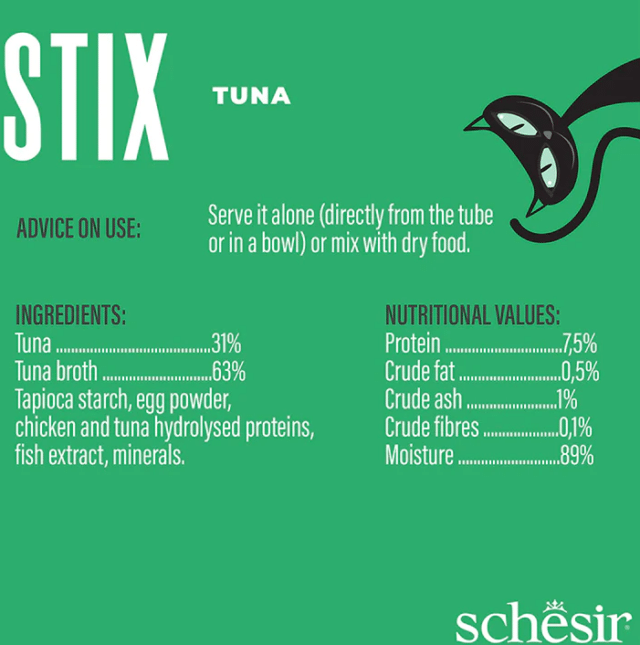SCHESIR CAT STIX TUNA-CREAM SACHET 6 X 15GR - Image 3