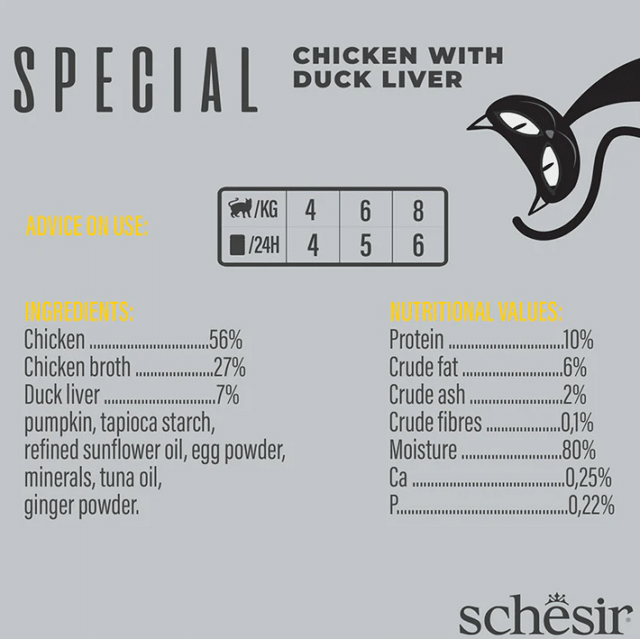 SCHESIR SPECIAL EXIGENT CHICKEN WITH DUCK LIVER IN MOUSSE 70G IN POUCH - Image 2