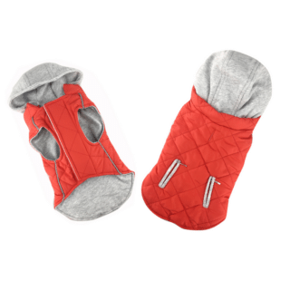 Sportive Jacket with Hood Red