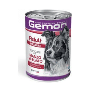 GEMON Gemon Dog Adult Medium Beef & Liver Chunkies 415gr