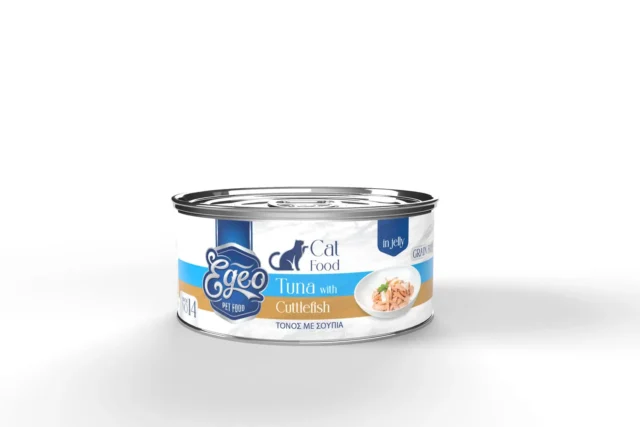 Egeo Cat Adult Wet Food Tuna with Cuttlefish 85g