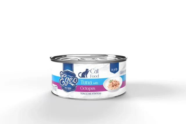 Egeo Cat Adult Food Wet Tuna With OctOpus in jelly 85g