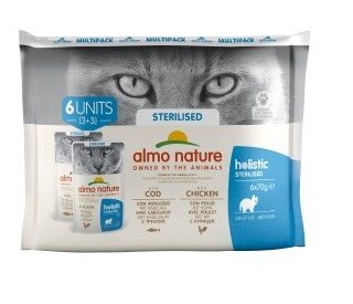 Almo Nature – Multi Sterilized Cod And Chicken 6x70g