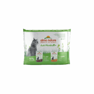 Almo Nature Multipack Anti-hairball- Beef & Chicken – 6x70g