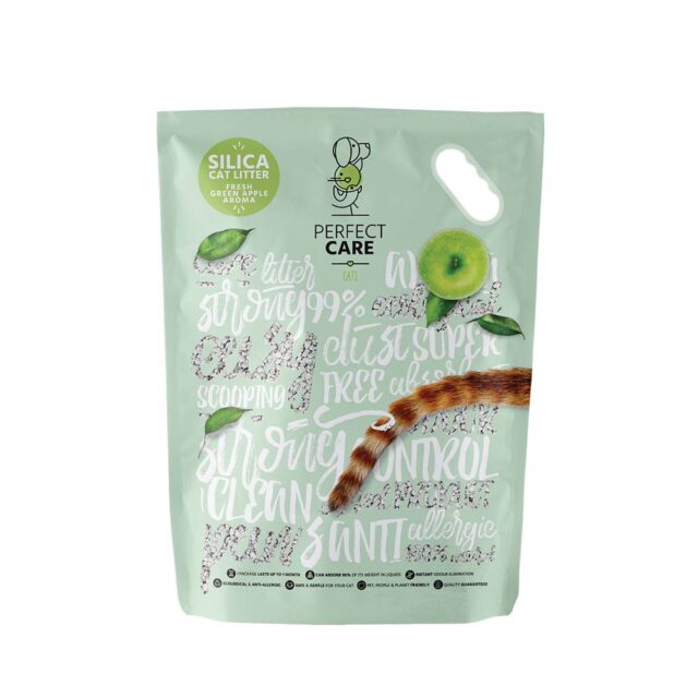 PERFECT CARE CAT SILICA LITTER GREEN APPLE 15L