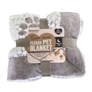 LUXURY FLEECE LINED PUSH BLANKET 48X68CM