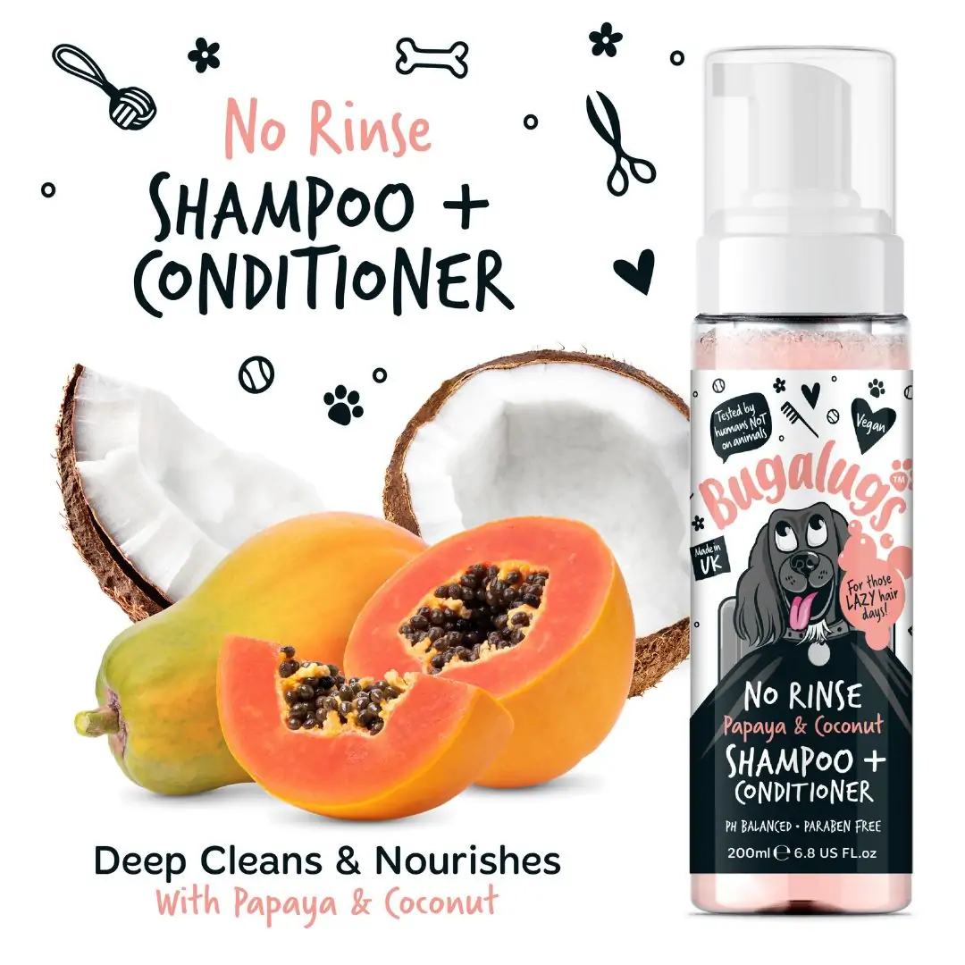 BUGALUGS DOG NO RINSE SHAMPOO PAPAYA