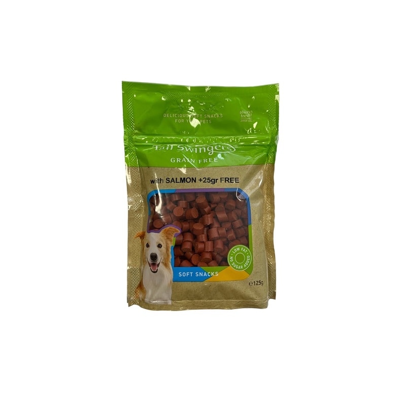 TAIL SWINGERS GRAIN FREE WITH SALMON +25GR FREE