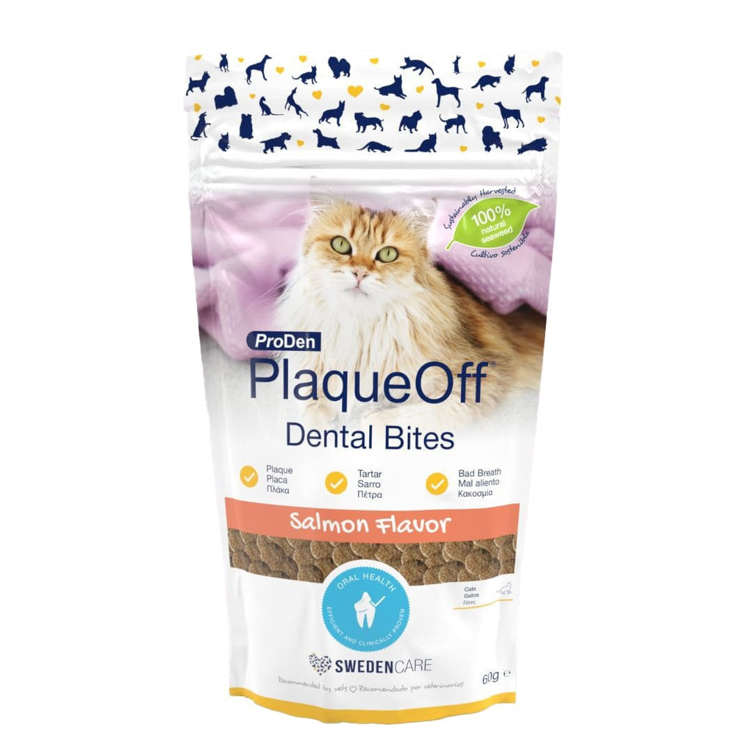 PLAQUE OFF SALMON CAT DENTAL BITES