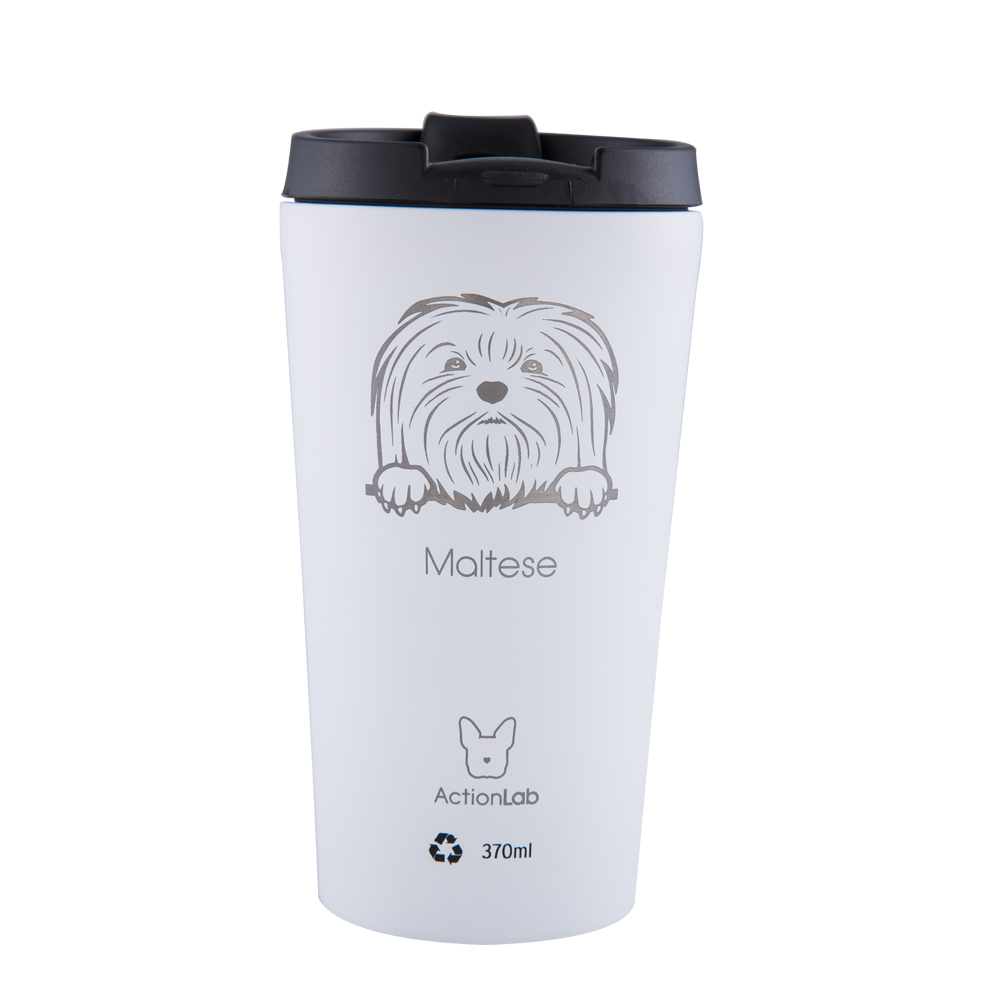 MALTESE COFFEE THERMOS 370ML WHITE