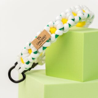 UNICORD FLOWER POWER CAT COLLAR  WHITE/GREEN/YELLOW