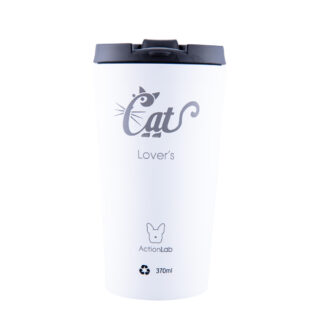 CAT LOVERS COFFEE THERMOS 370ML WHITE