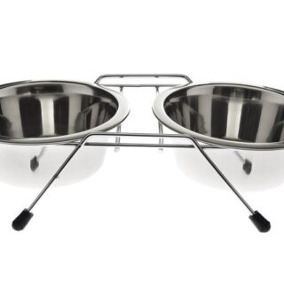 DOUBLE INOX BOWL W.SUPP.LT0,25-D9CM