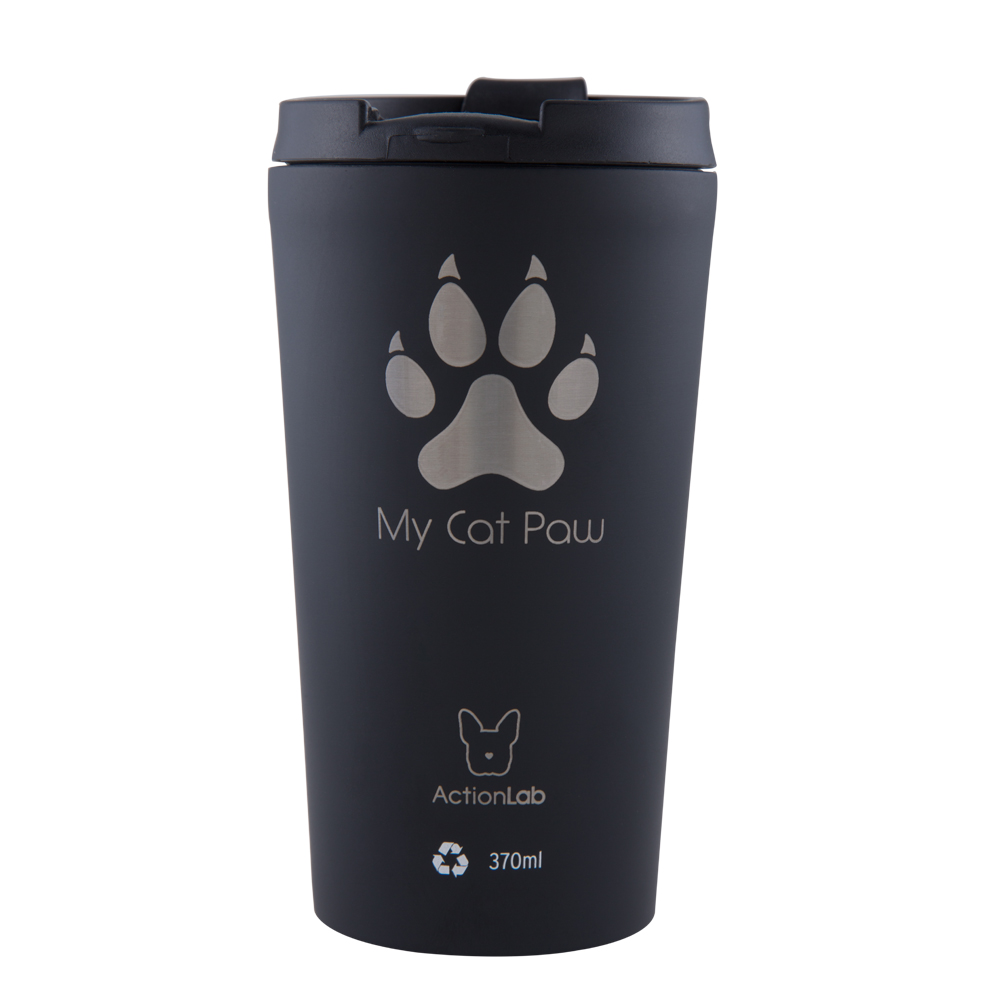 MY CAT PAW COFFEE THERMOS 370ML BLACK