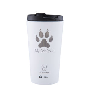MY CAT PAW COFFEE THERMOS 370ML WHITE
