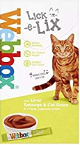 5x LICK-E-LIX LIVER SAUSAGE/CAT GRASS 17G