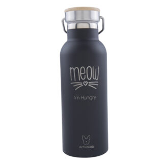 MEOW I'M HUNGRY BABOO BOTTLE 500ML BLACK
