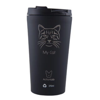 MY CAT COFFEE THERMOS 370ML BLACK