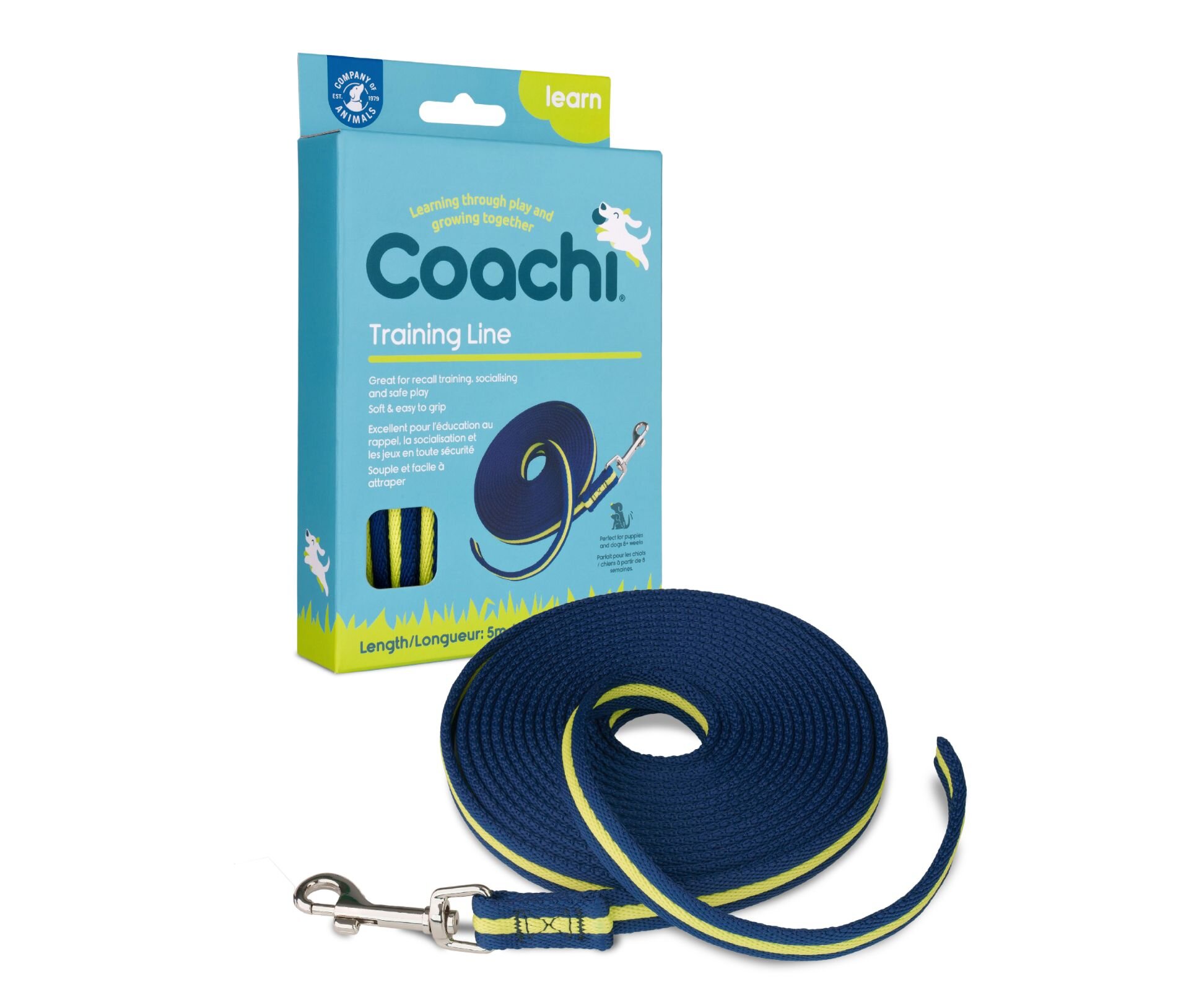 COACHI TRAINIG LINE NAVY&LIME 5m