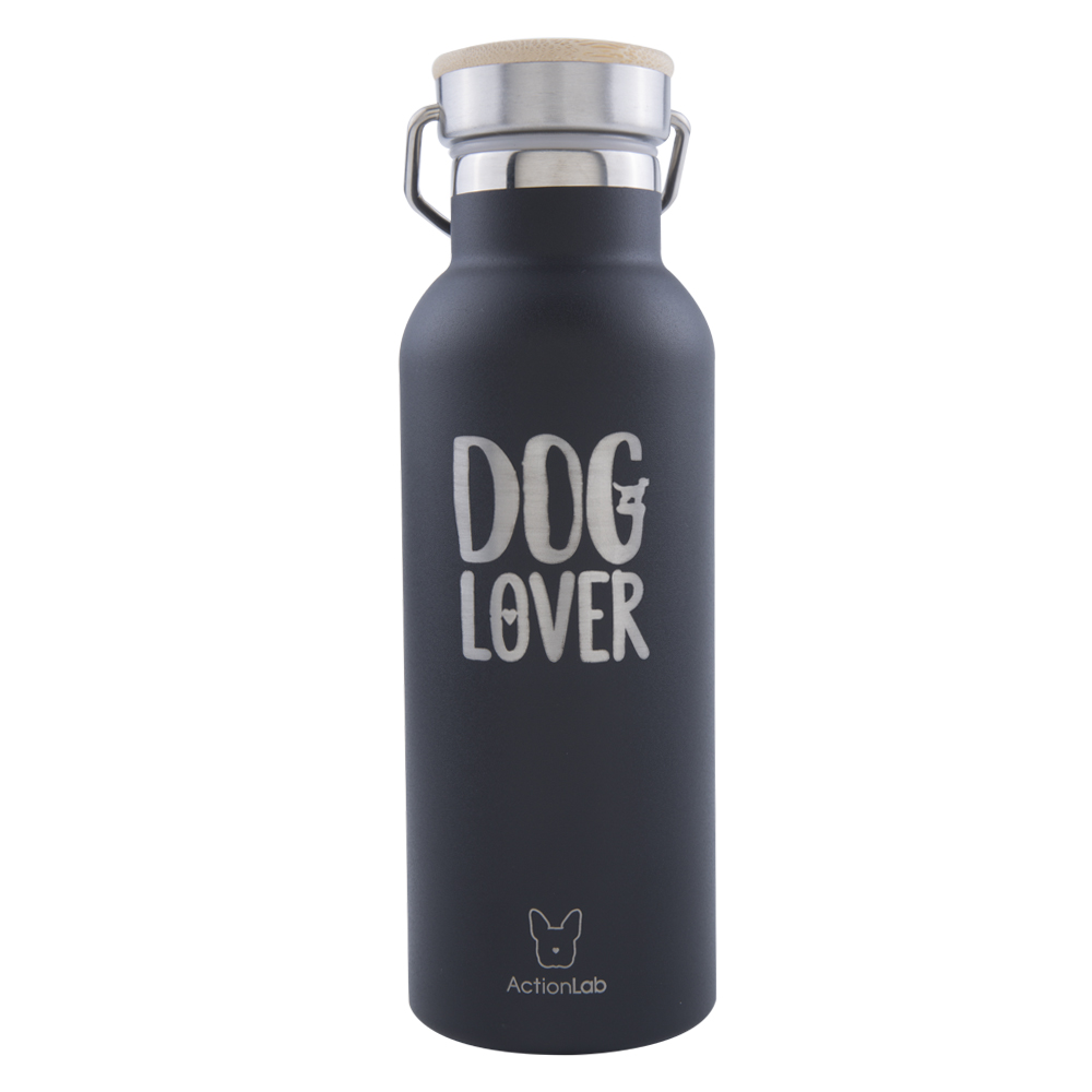 DOG LOVER BABOO BOTTLE 500ML BLACK