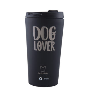 DOG LOVER  COFFEE THERMOS 370ML BLACK