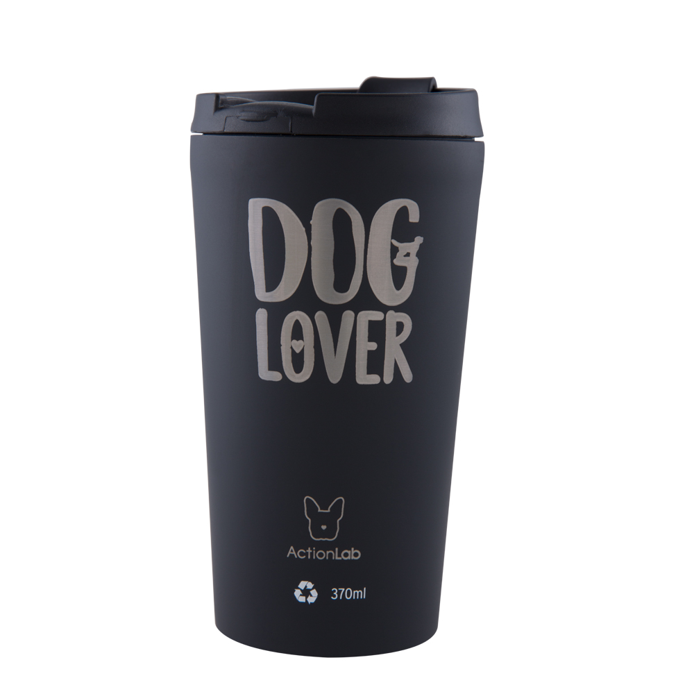 DOG LOVER COFFEE THERMOS 370ML BLACK