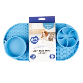 LICK MAT MULTI 2x110ml - 32x16.5x3.30cm blue