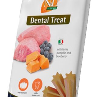 Farmina N&D Pumpkin Medium & Maxi Adult Dog Treat with lamb, pumpkin and blueberry 60g / 7 dental treats