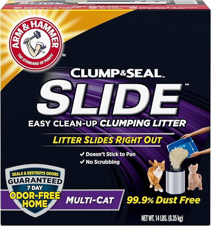 Arm & Hammer SLIDE Easy Clean-Up Multi-Cat Clumping Cat Litter 6.35kg