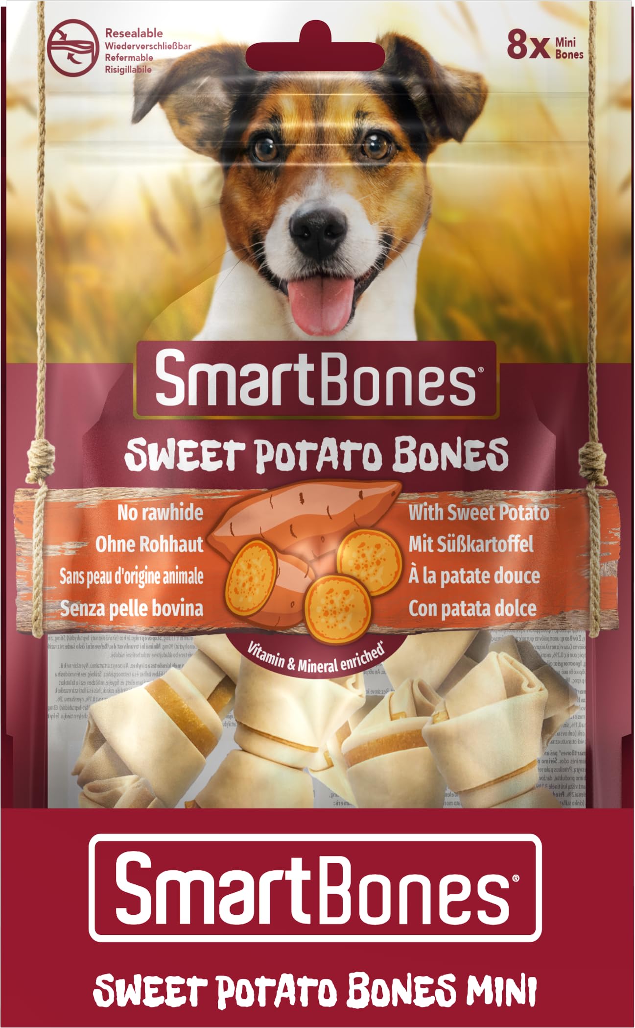 Smart Bone Mini Sweet Potatoe Bones 8pcs/Box