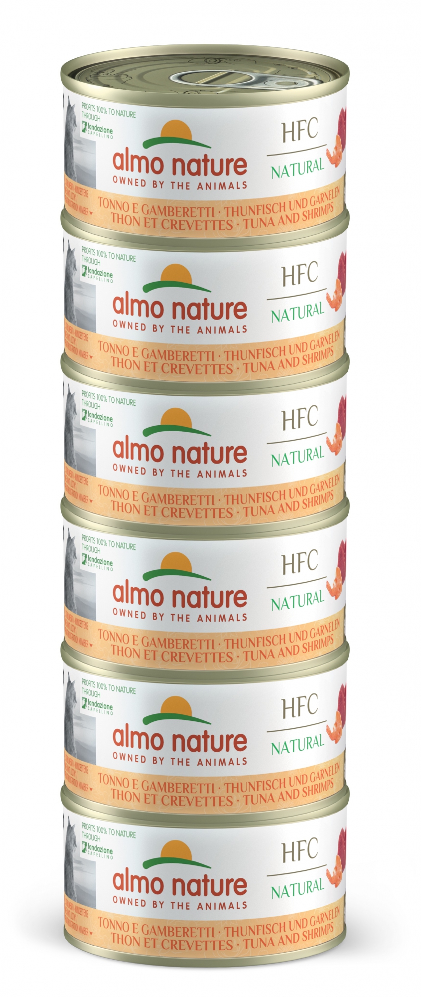 ALMO NATURE - HFC MEGA TUNA&SHRIMPS 6X70GR
