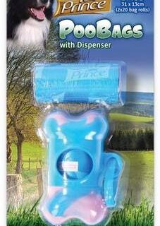 PRINCE S. POOBAGS 40 Bags with Dispenser
