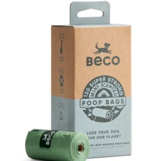 BECO PETS - LARGE MINT SCENTED POOP BAGS 120