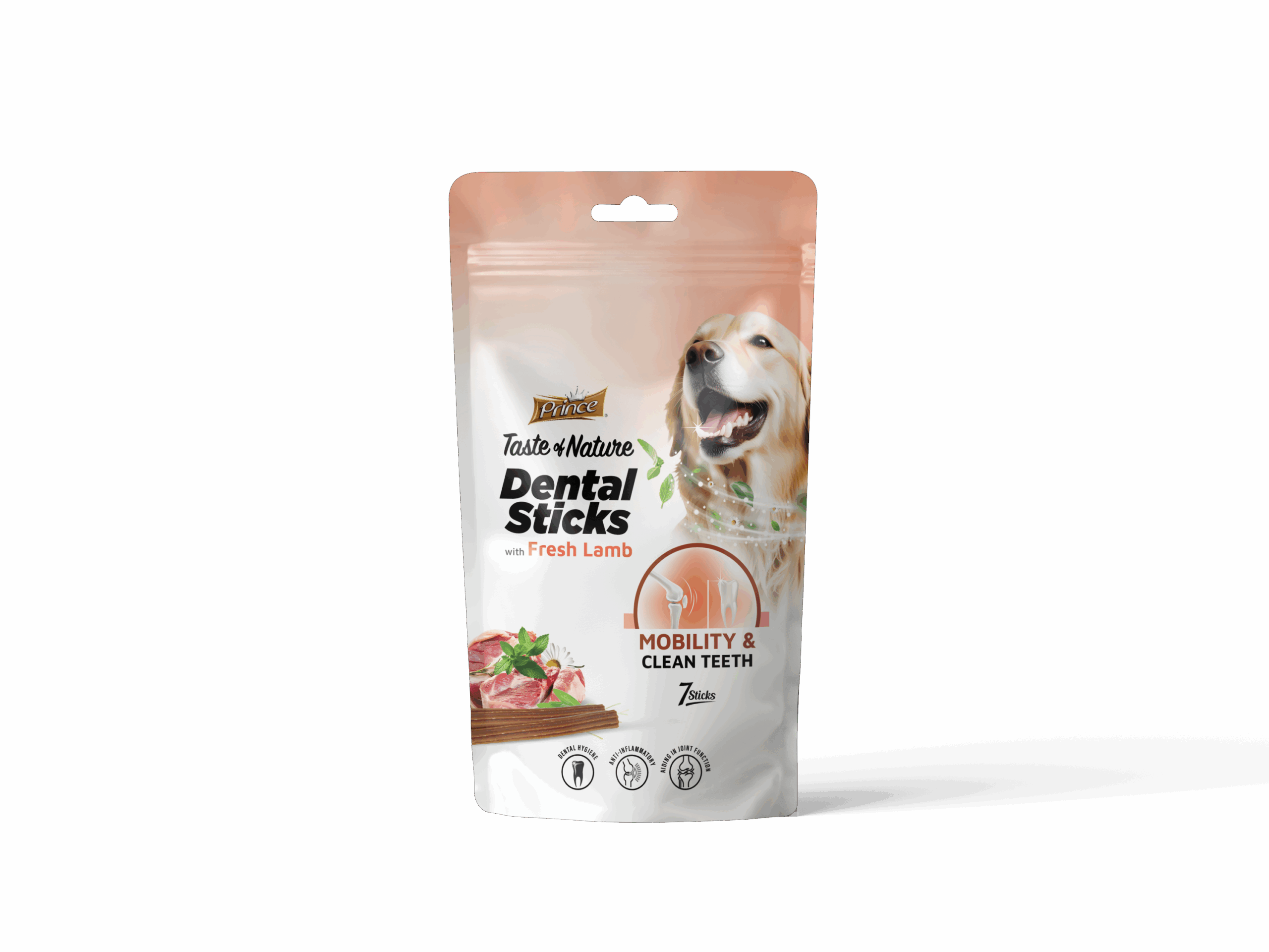 PRINCE DENTAL STICK - Mobility with Fresh Lamb x 7 sticks