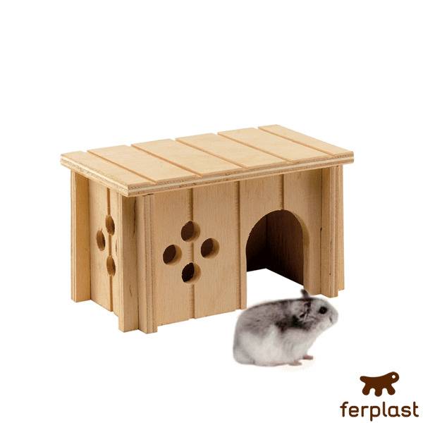 SIN 4641 WOODEN HOME FOR SMALL ANIMALS 12.5x7.5x h7cm