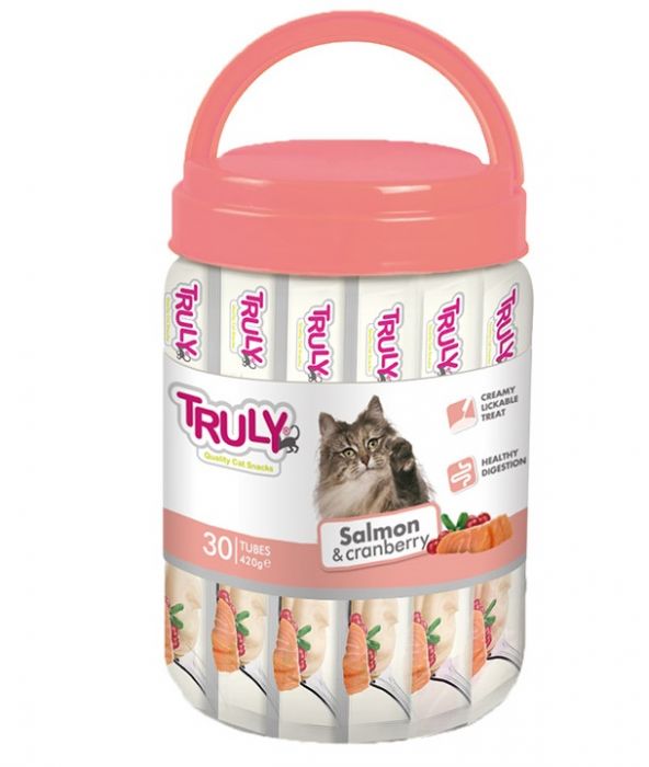 TRULY - CREAMY LICKABLES SALMON & CRANBERRY 420GR