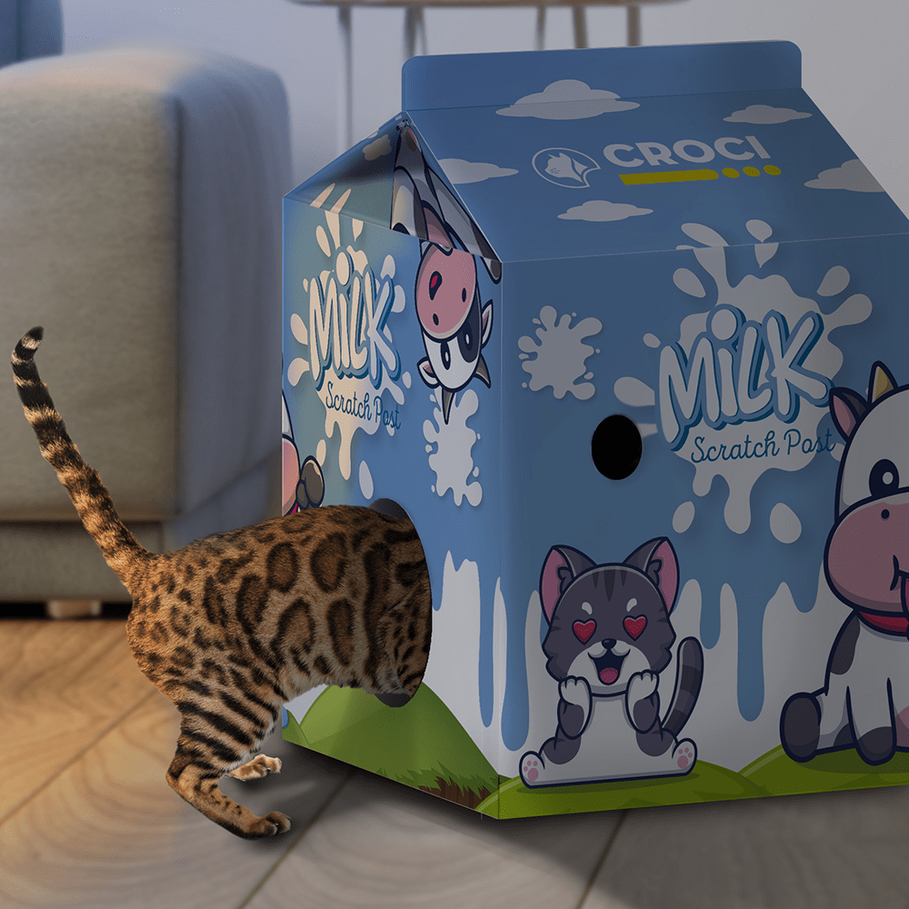 CAT HOUSE MILK 34X34X49 CM