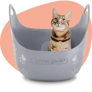 LitterGenie Litterbox Grey with Scoop Grey