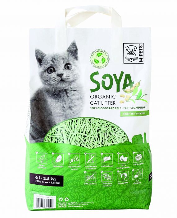 M-PETS SOYA ORGANIC GREENTEA CAT LITTER