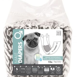 M-PETS DIAPERS MALE SMALL 12PCS