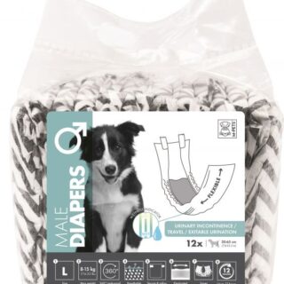 M PETS DIAPERS MALE LARGE 12PCS