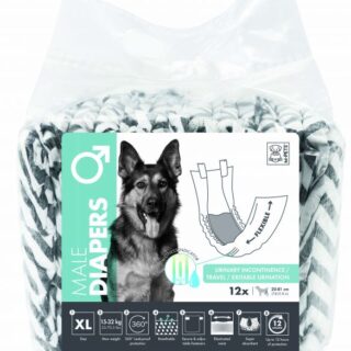 M -PETS DIAPERS MALE XL 12 PCS