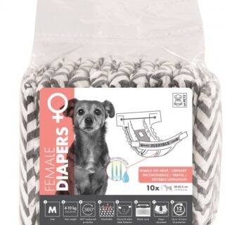 M PETS DIAPERS FEMALE MEDIUM  10 PCS