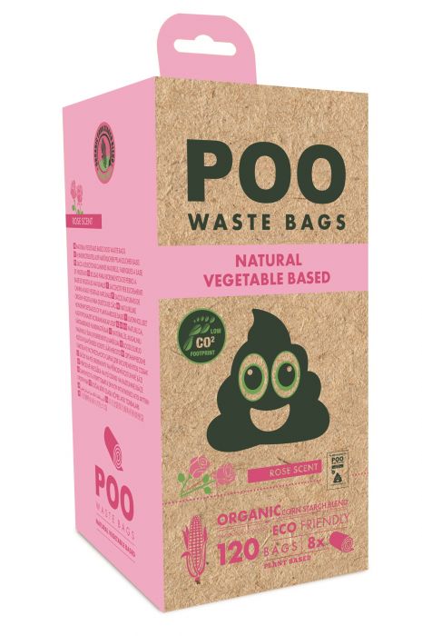M-PETS - 120 COUNT ROSE SCENTED POO BAGS