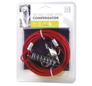 M-PETS TIE OUT CABLE WITH COMPEMSATOR 8M