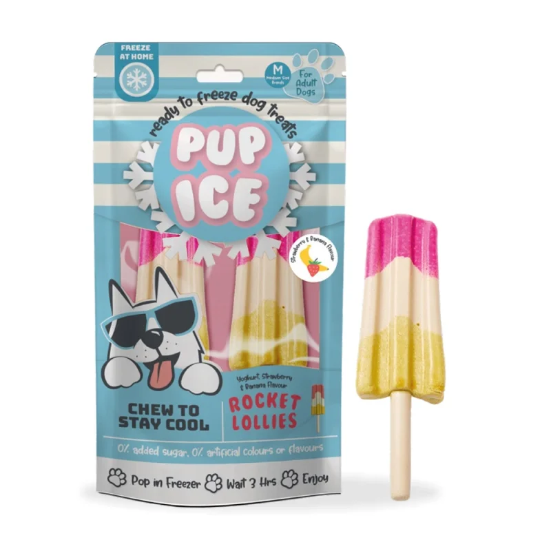 PUP ICE STRAWBERRY & BANANA 90g / 2pcs