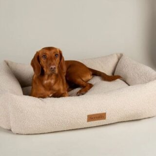 SCRUFFS - BOUCLE IVORY BOX BED XL