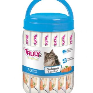 TRULY - CREAMY LICKABLES SALMON & CODFISH 420GR