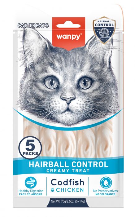 WANPY - CREAMY LICKABLE HAIRBALL CONTROL 70gr